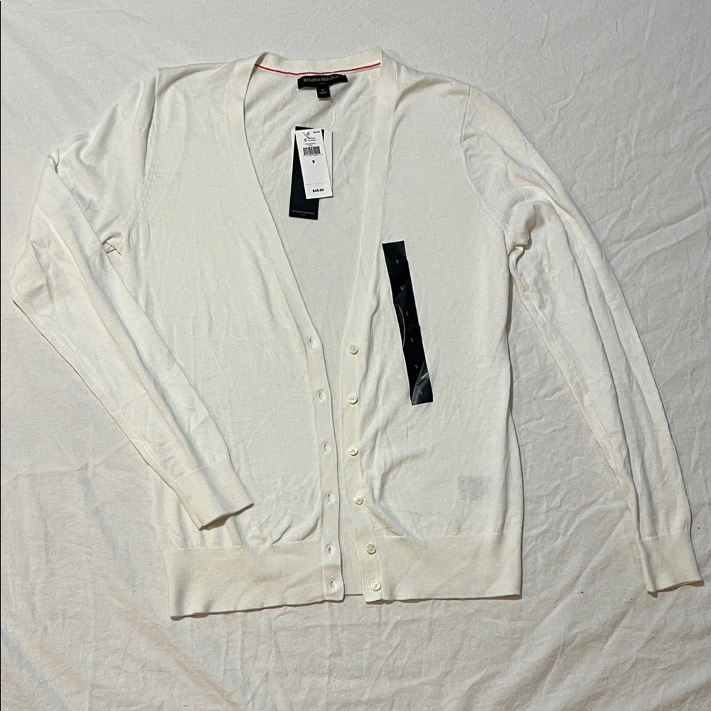Banana Republic Cardigan Sweater White
